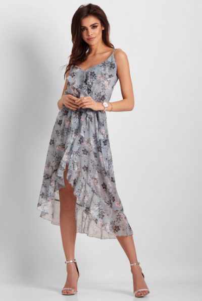 Sunset Chiffon Ruffles Dress