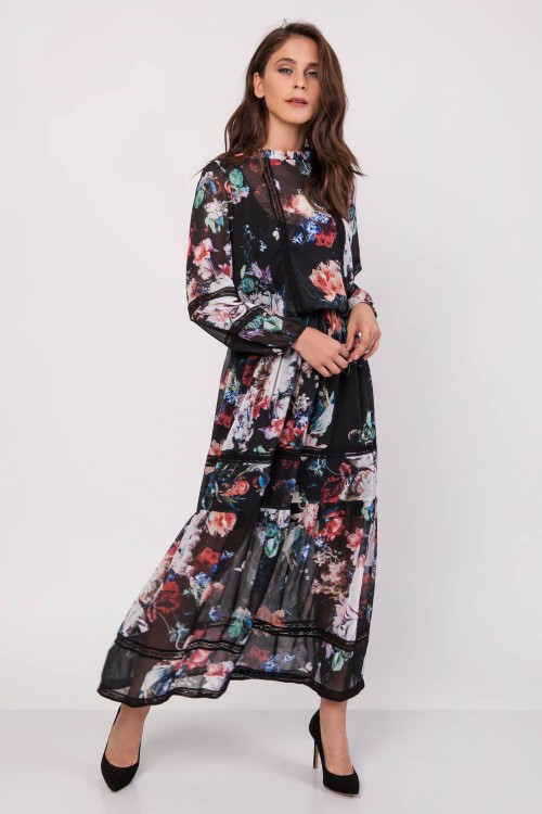 Floral Long-Line Dress