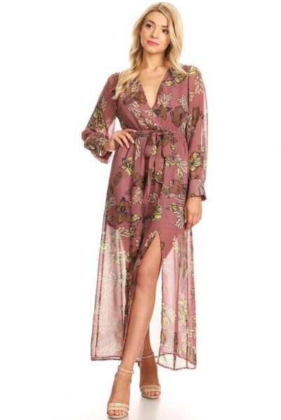 Maxi Floral Wrap Dress