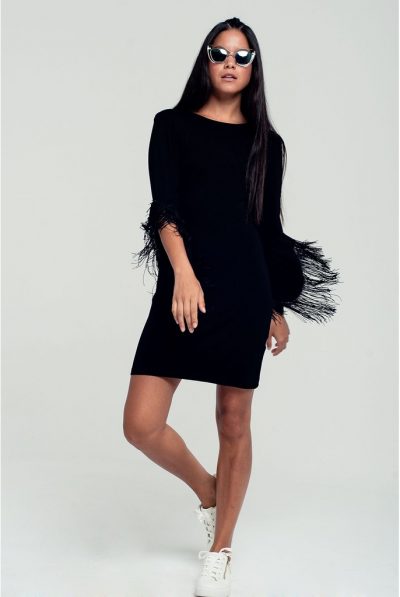 Black Fringe Dress