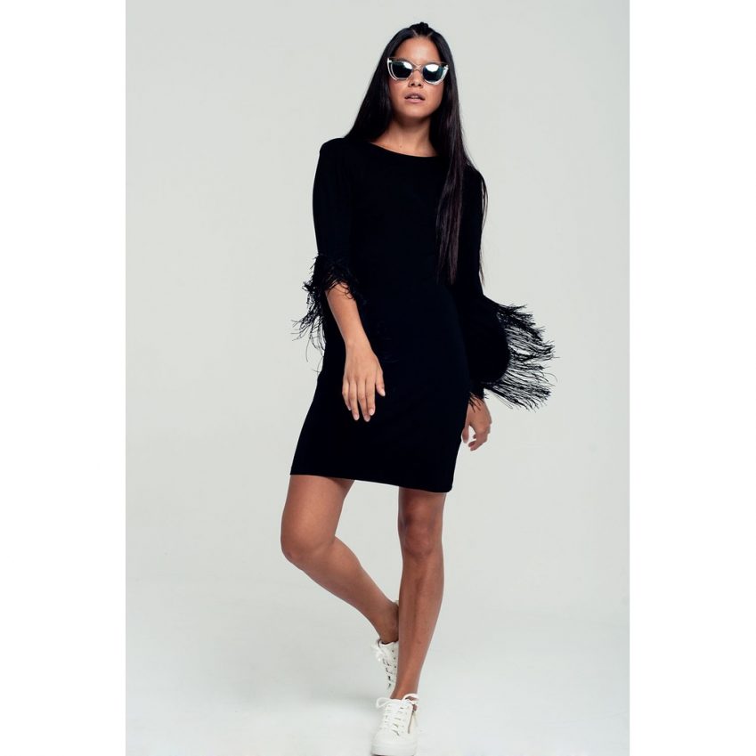 Black Fringe Dress
