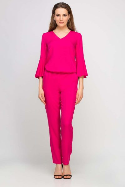 Fuchsia Bell Sleeve Jumpsuit - Other colours available