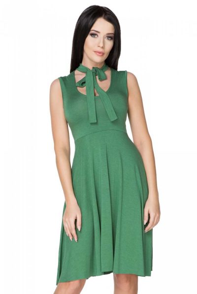 green tie wool dress 78