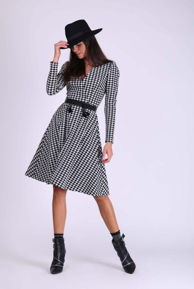 Monochrome Knitted Dress