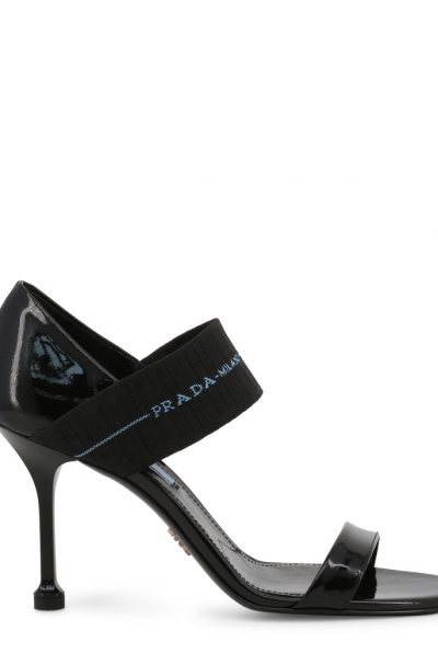 Prada Patent Elasticated Logo Heels