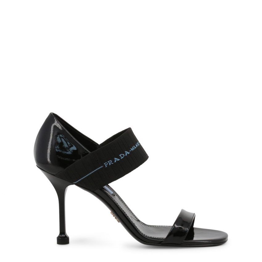 Prada Patent Elasticated Logo Heels