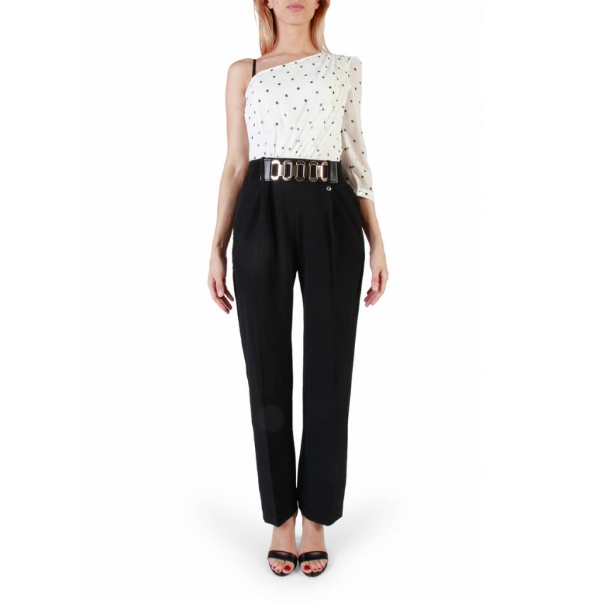 One Shoulder Polka Dot Jumpsuit