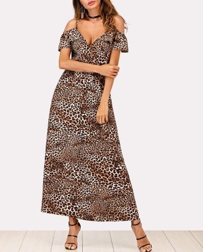 Leopard Print Maxi Dress