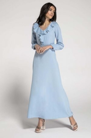 Blue Light Cloud Maxi Dress