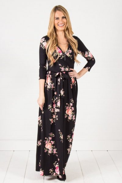 Floral Wrap Maxi Dress