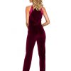 Velvet Halter- Neck Jumpsuit -Various Colours - Image 2