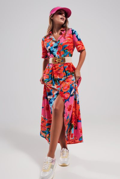 Be Bold Print Maxi Shirt Dress