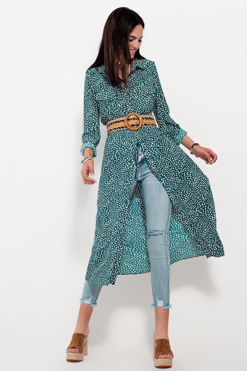 Floral Midi Button Down Dress
