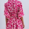 Fuschia Smock Belted Dress - Image 2