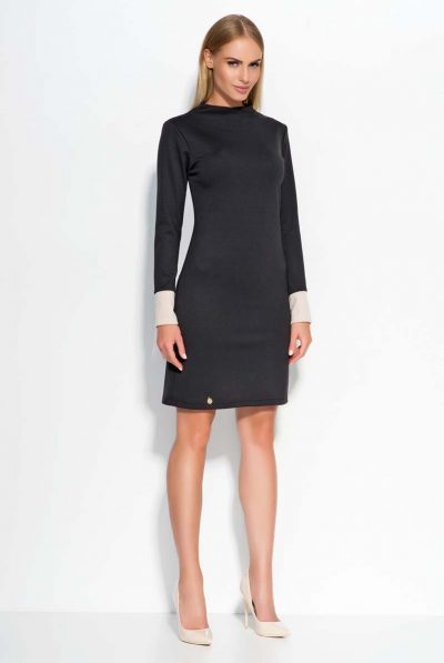 Black & Beige Contrasting Dress