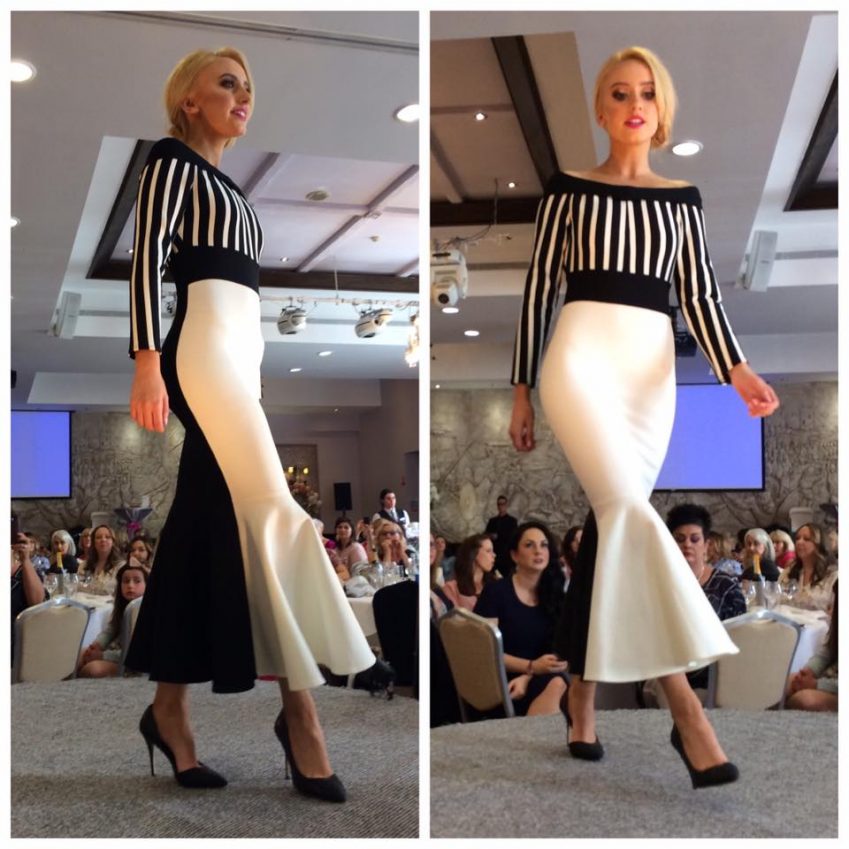 Monochrome Bandage Fishtail Dress