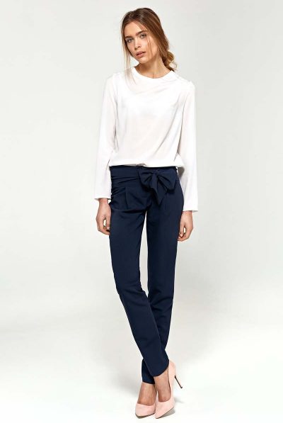 Dark Blue Bow Tie Trousers