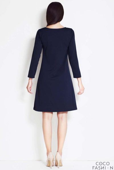 navy dress back