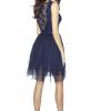 Navy Tulle Lace Dress - Image 2