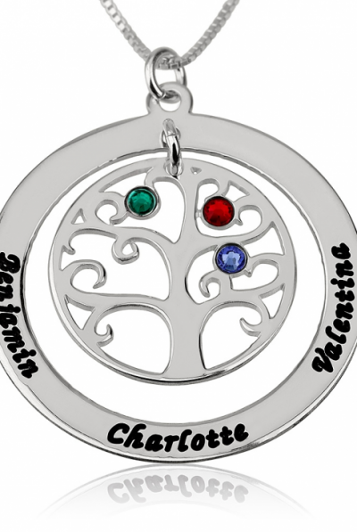 Family Tree Birthstone necklace