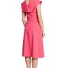 Peach Midi Flare & Frill Dress - Image 2