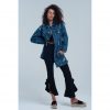 Pearls Long-Line Denim Jacket - Image 2