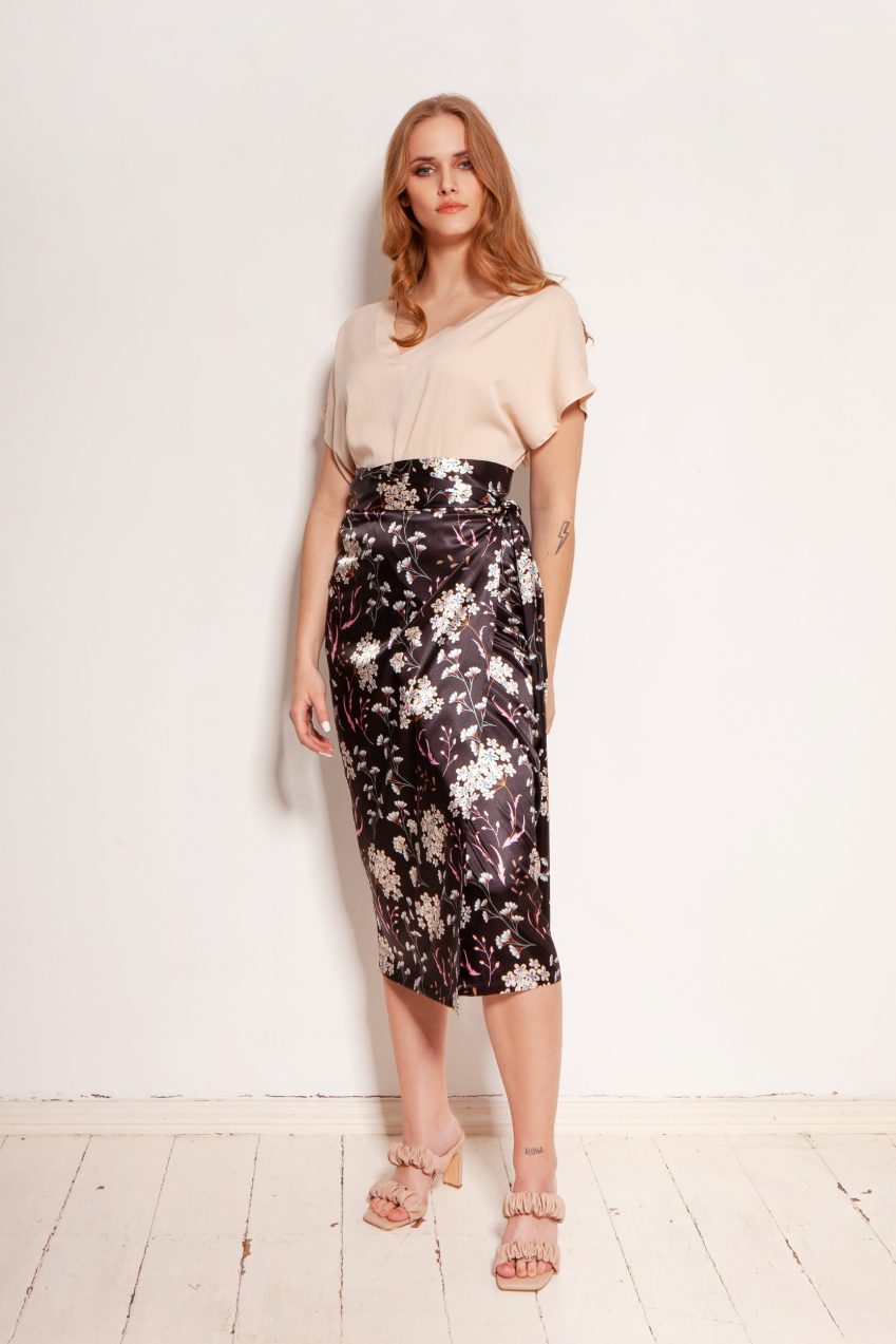 Floral Wrap Skirt
