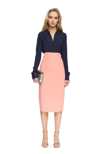Buttons High Waist Skirt - Various Colours