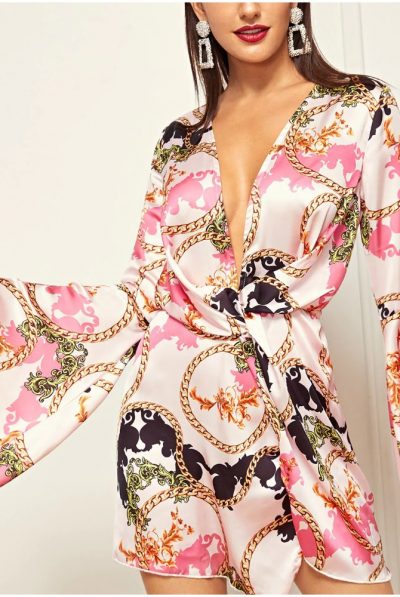 Bat Wing Print Dress