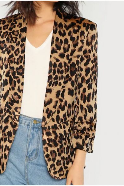 Leopard Print Blazer
