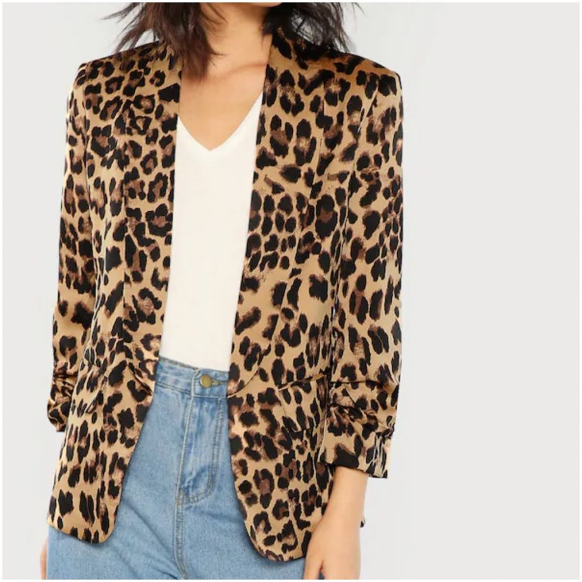 Leopard Print Blazer
