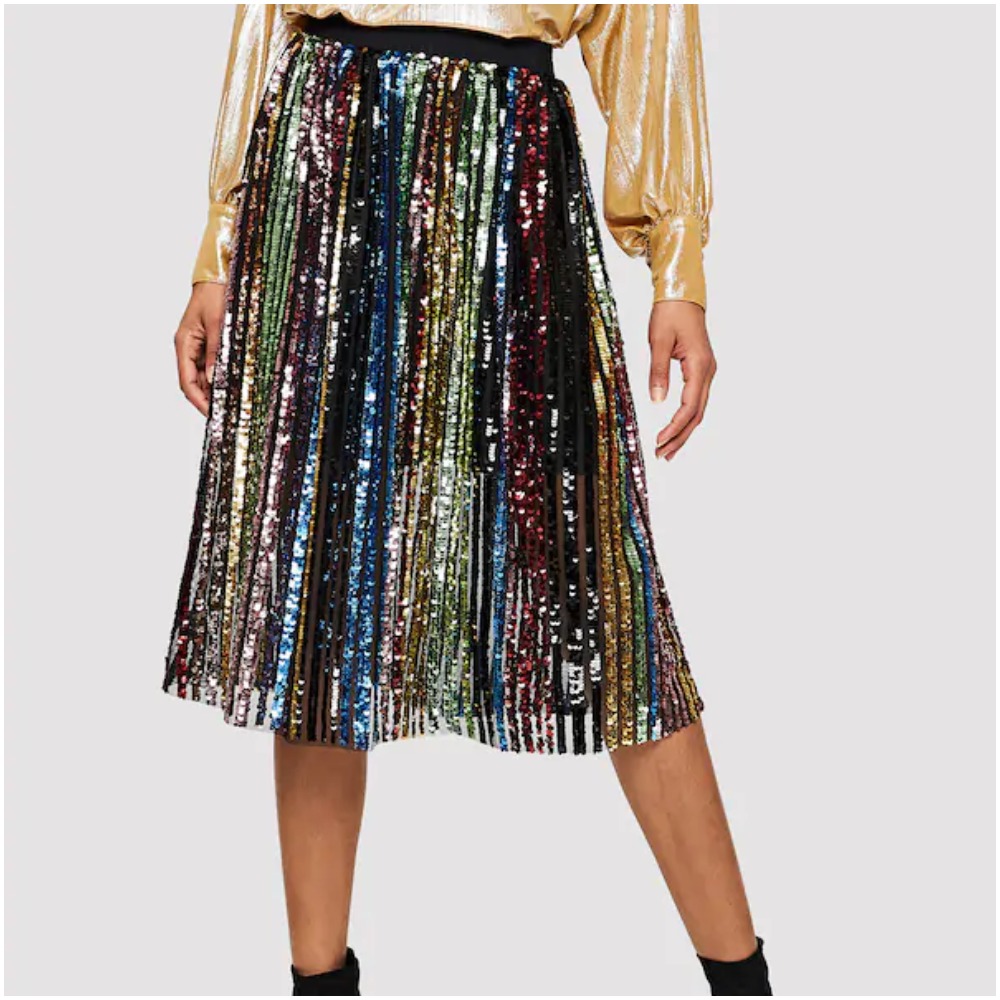 multicolor sequin skirt