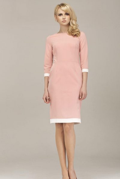 Pastel Pink Mobu Midi Dress