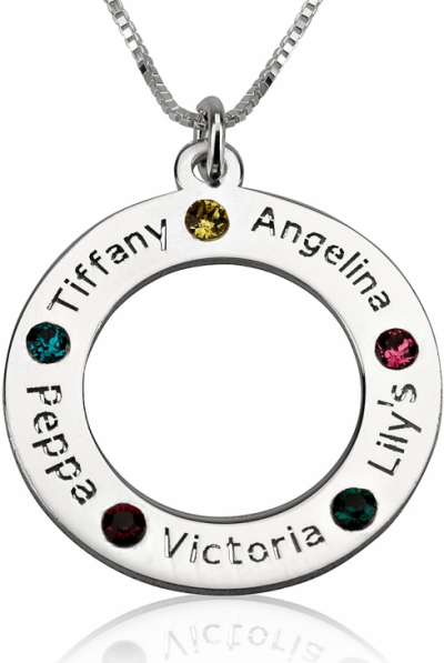 Family birthstone necklace