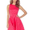 Navy/ Raspeberry Skater Circle Dress - Image 3