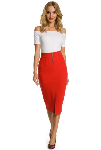 Zipper Pencil Skirt