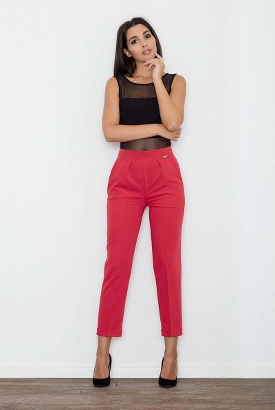 Cigarette Trousers - Red & Blue