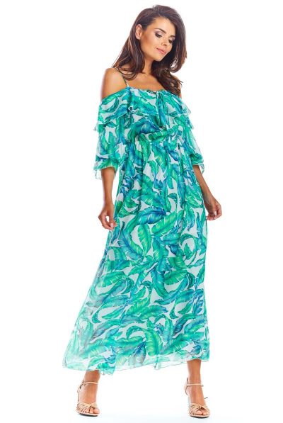 Spanish Sea Breeze Maxi Dress