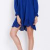Blue Cold Shoulder Poppy Dress - Image 2