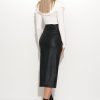 High Waist Leather Skirt - Various Colours - Image 2