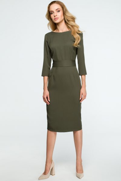 Buttons Back Pencil Dress- Various Colours