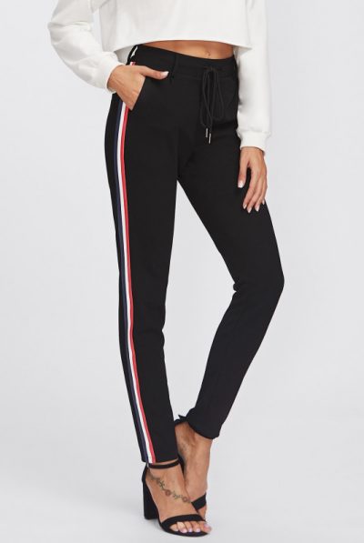 Striped Drawstring Trousers