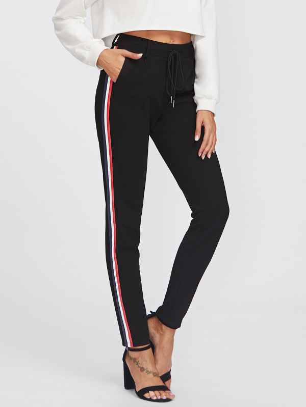 Striped Drawstring Trousers