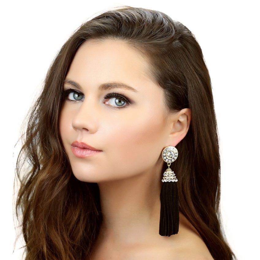 Kristin Perry Suede Tassel Earrings