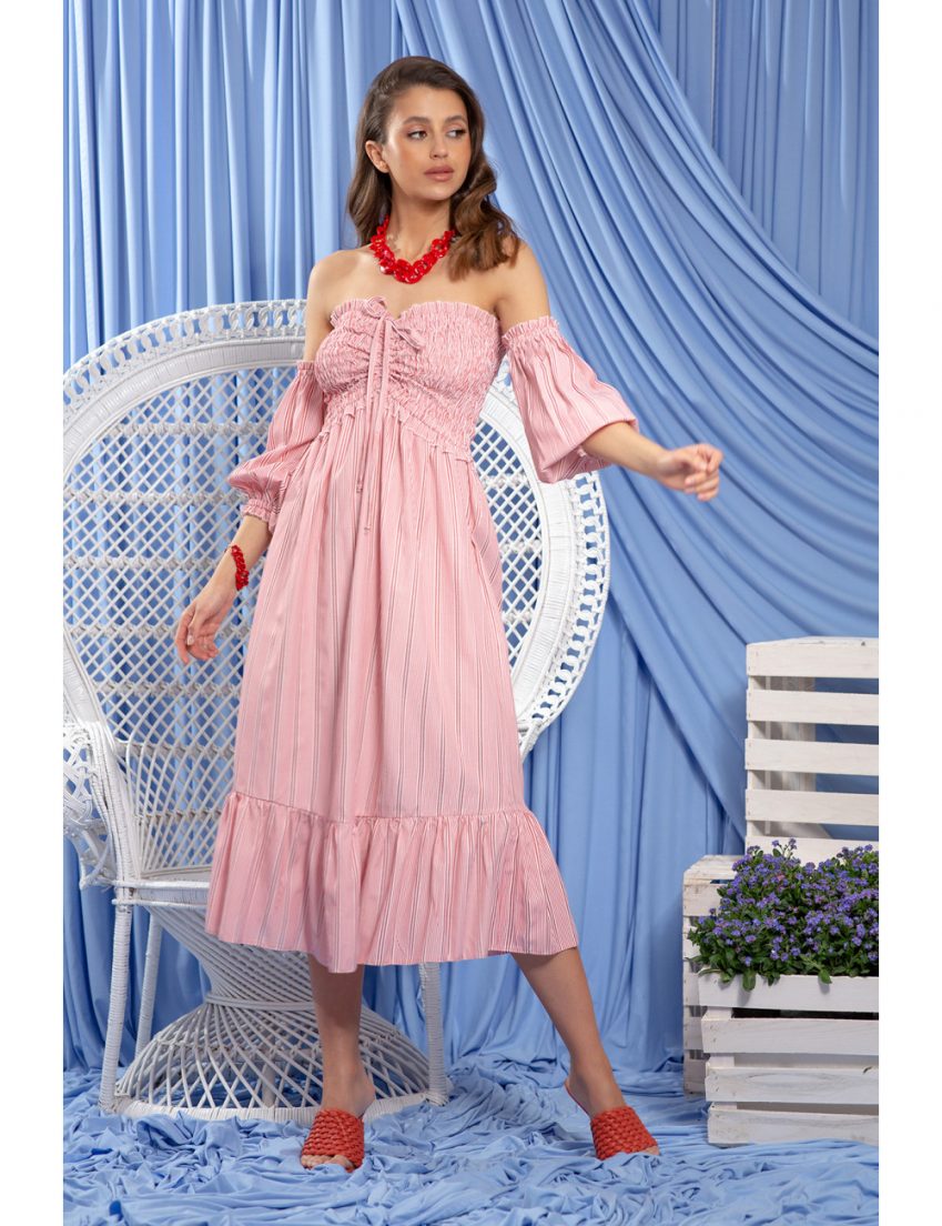 Foya Off Shoulder Dress - Various Colours