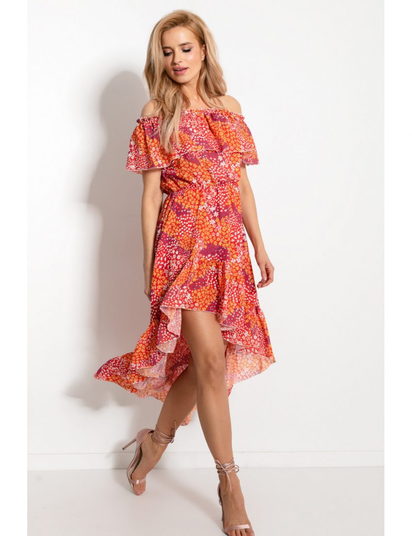 Foya Off Shoulder Asymmetrical Dress