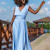 Foya Sky Blue Maxi  Multi Dress - Image 2