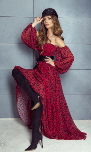 Mari Animal Print Maxi Dress - Various Colours