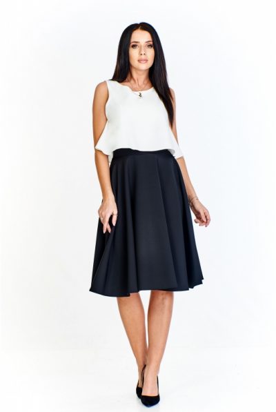 Monochrome Swing A-line Dress