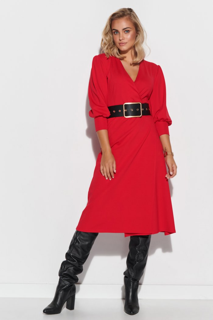 Red A-line Dress